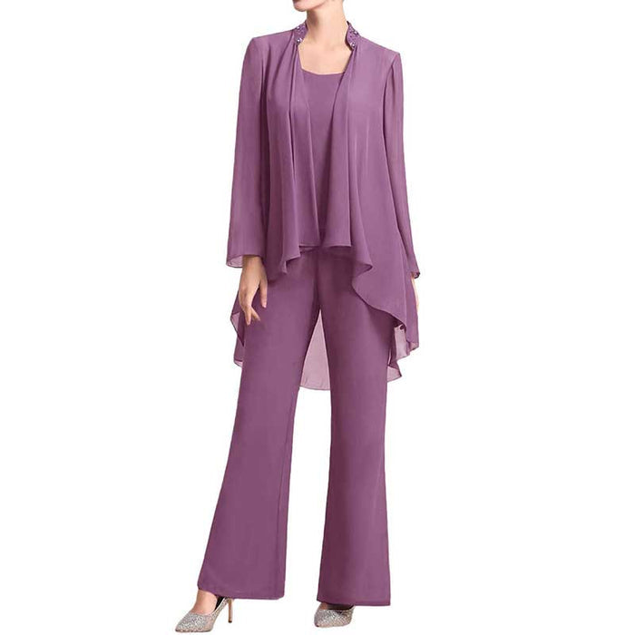 3 Pieces Mother of The Bride Dresses Pant Suits