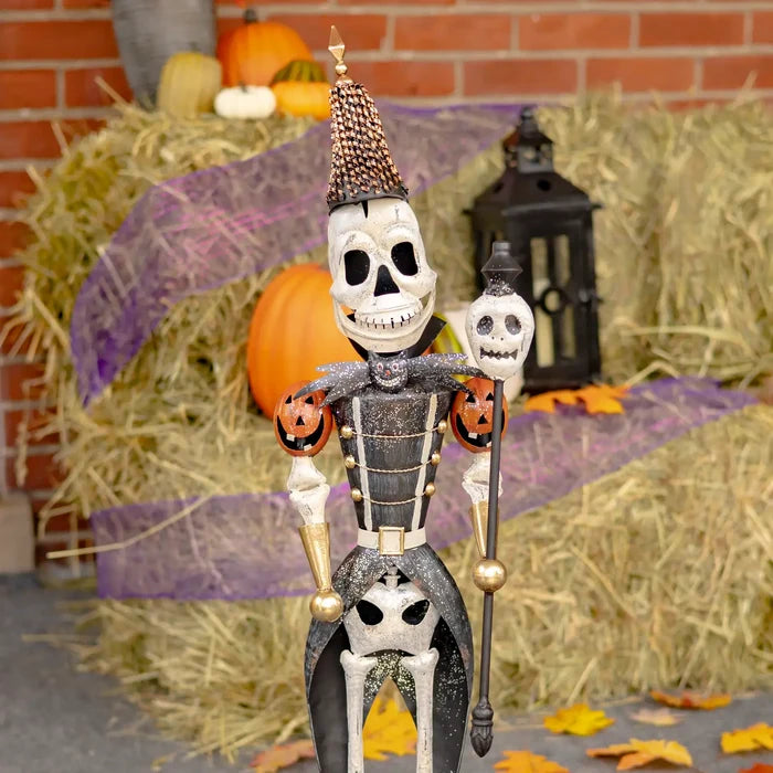 36 inch Standing Halloween Skeleton with Staff