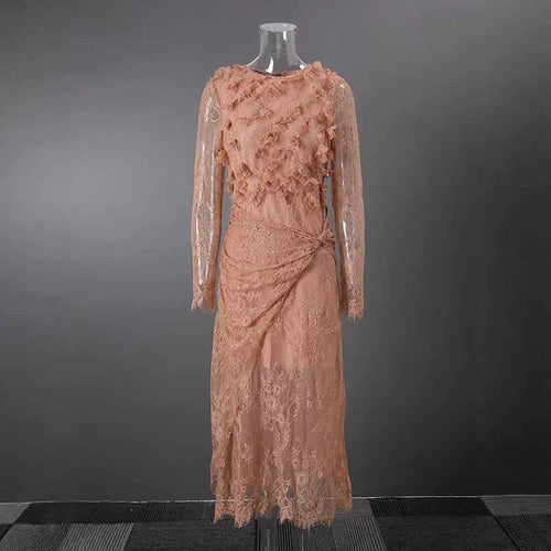 3D Floral Lace Maxi Dress – Romantic Evening or Wedding Guest Look