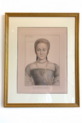Original Engraving of M. Souch In His Magesty's Collection by Hans Holbein