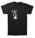 Black double sided Aiden band shirt with logo on front right, above artwork of a bloody bride. Back print has a bloody heart.