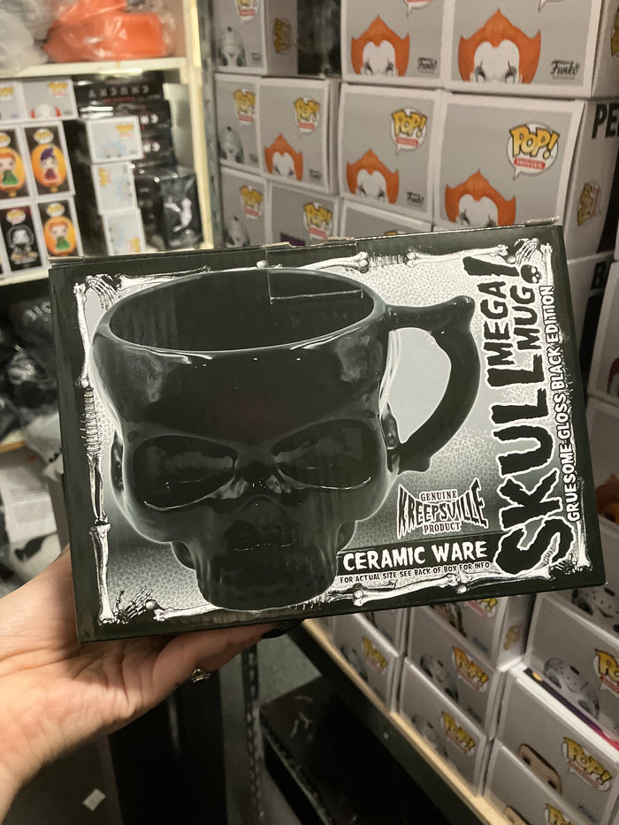 front of box on display