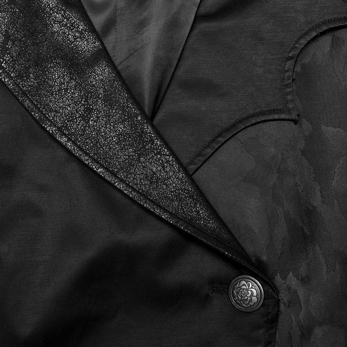 button details on front of vest