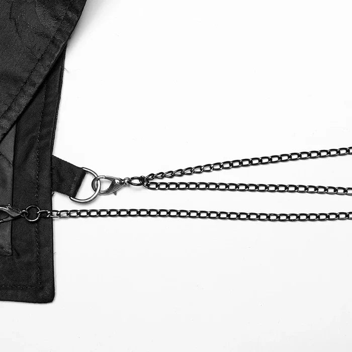 hanging detachable chain on front side of vest
