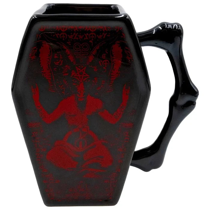 front of mug on display