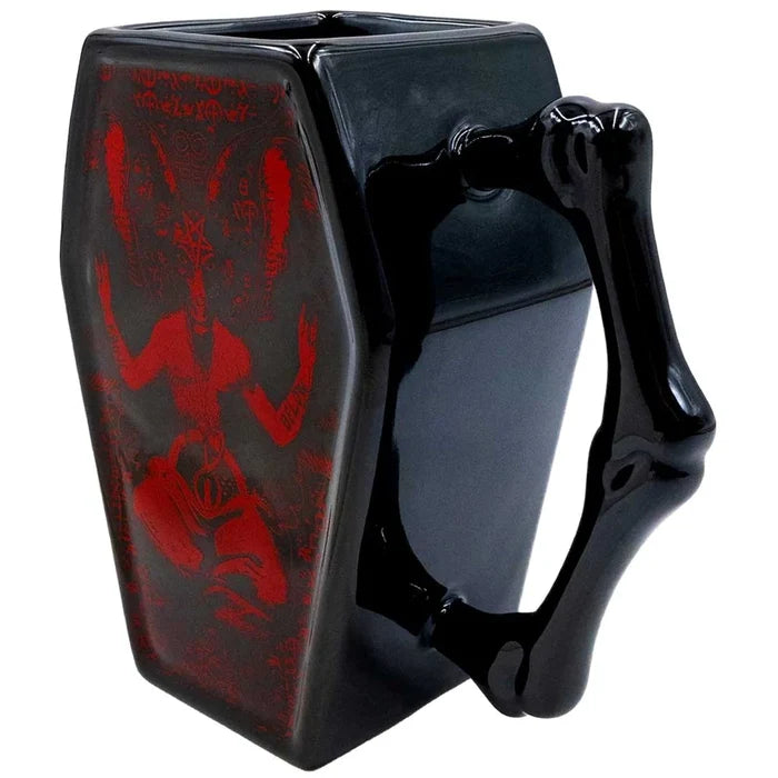 side of mug on display