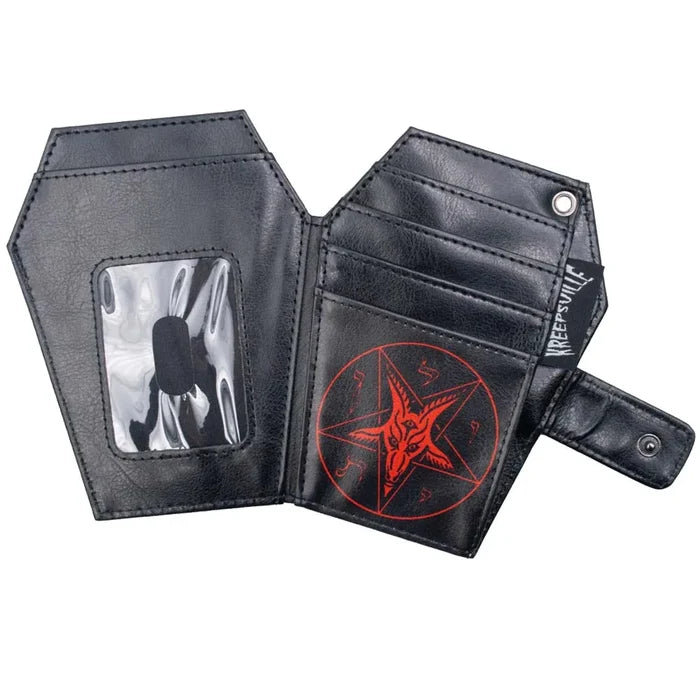 inside of wallet on display