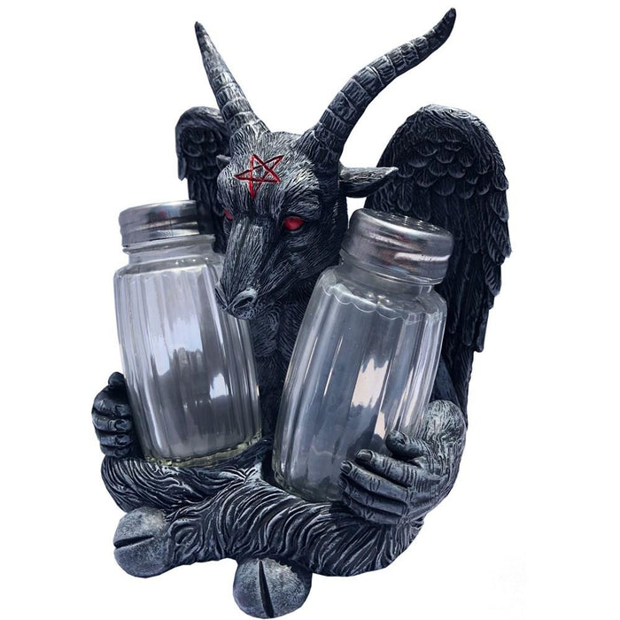 goathead baphomet salt and pepper shakers