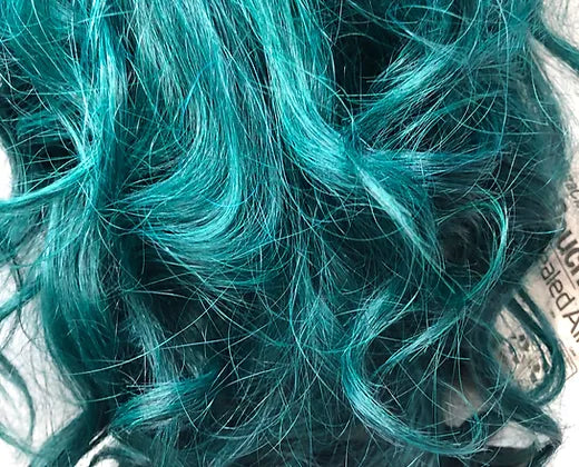 model showing dye in hair