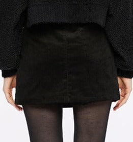 model showing back of skirt
