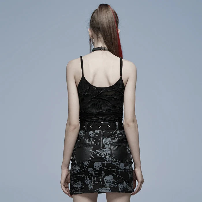 model showing back of top