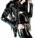 model showing side of jacket