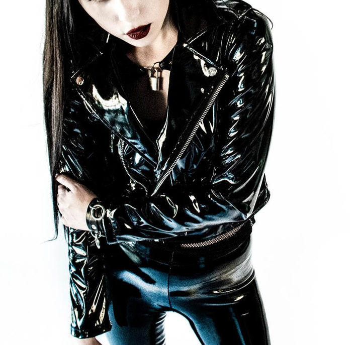 model showing front of jacket
