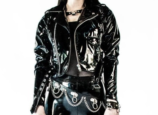model showing front of jacket