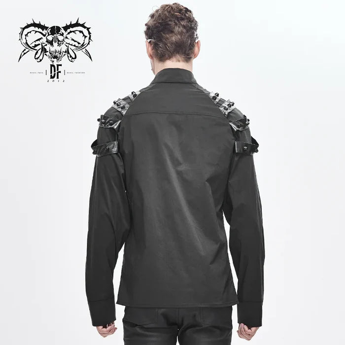model showing back of shirt