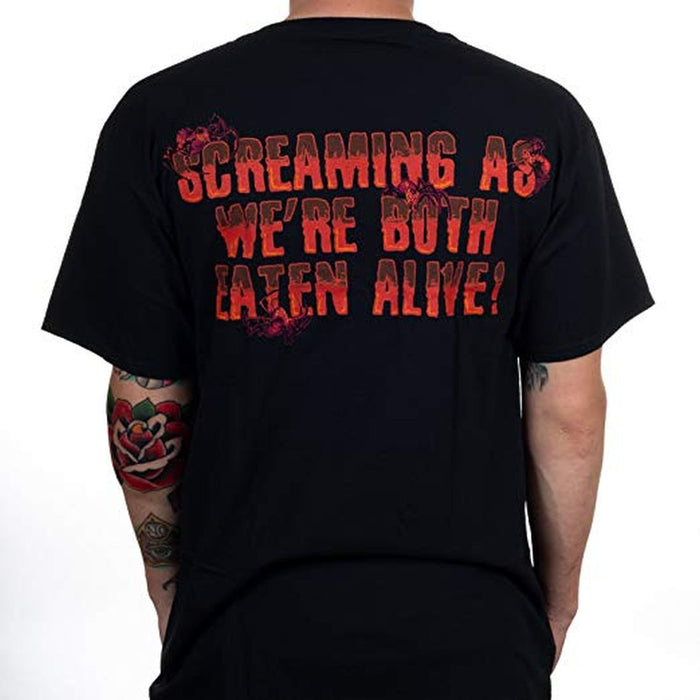 model showing back of shirt
