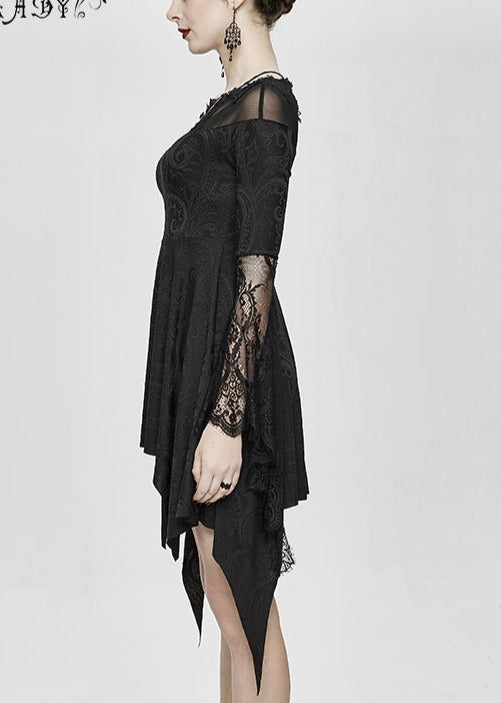 model showing side of dress