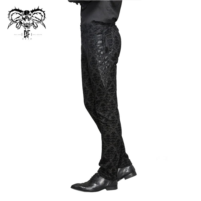model showing side of pants