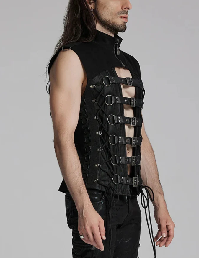 model showing side of vest
