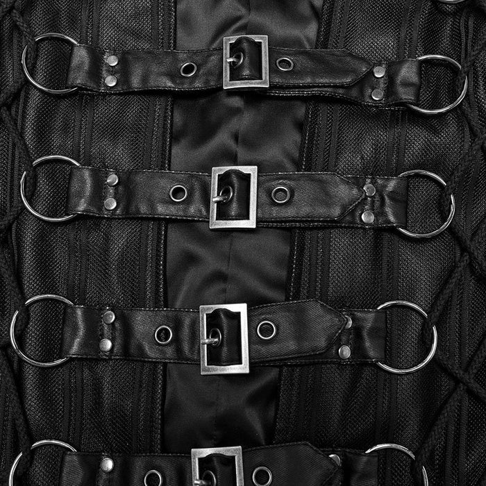 buckle details on front of vest