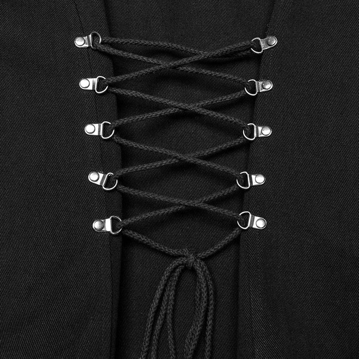 lace details on back of vest