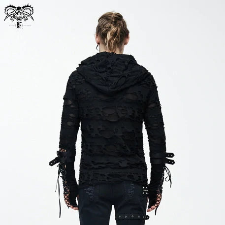 model showing back of top