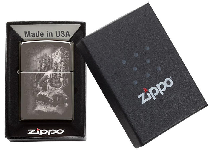 zippo on display in box