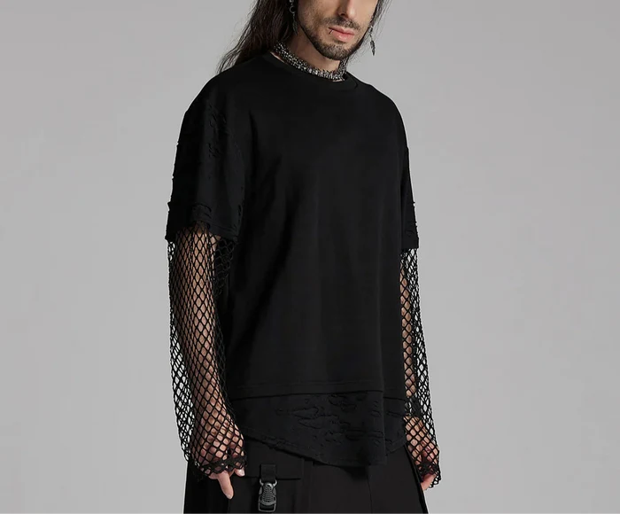 model showing side of shirt