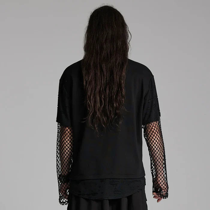 model showing back of shirt