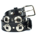 black belt with multiple silver star conchos