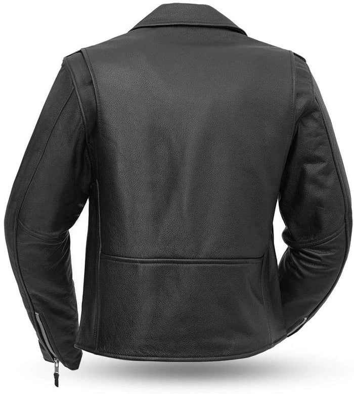 back of jacket on display