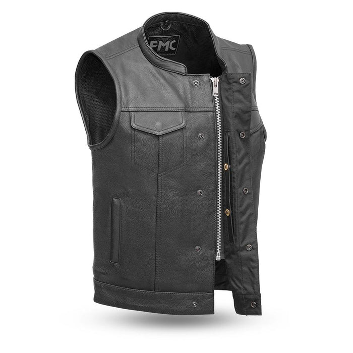 side of vest on display
