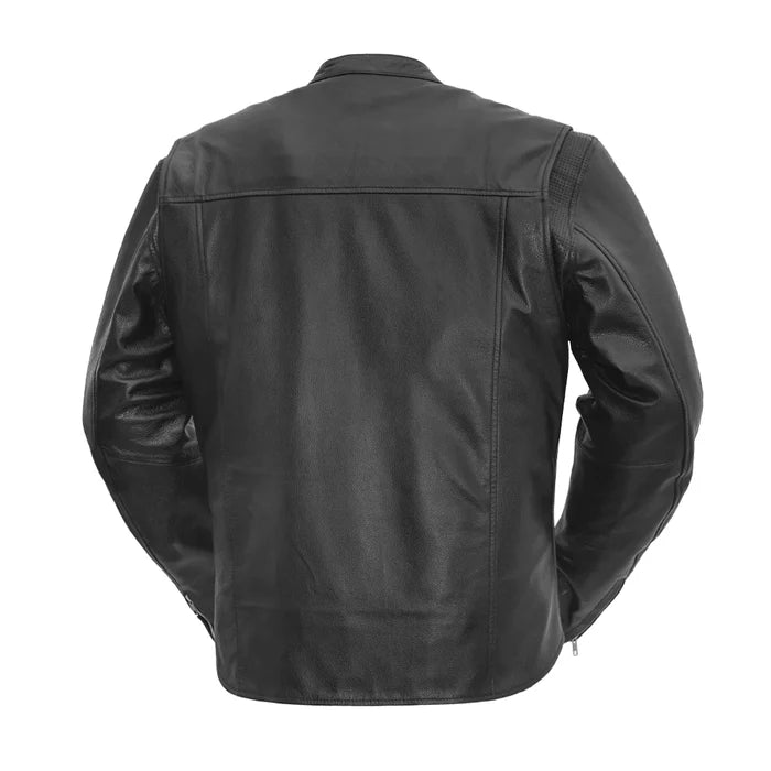 back of jacket on display