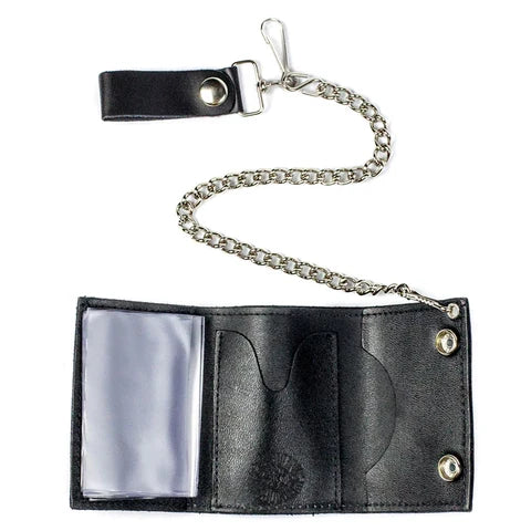 inside of wallet on display
