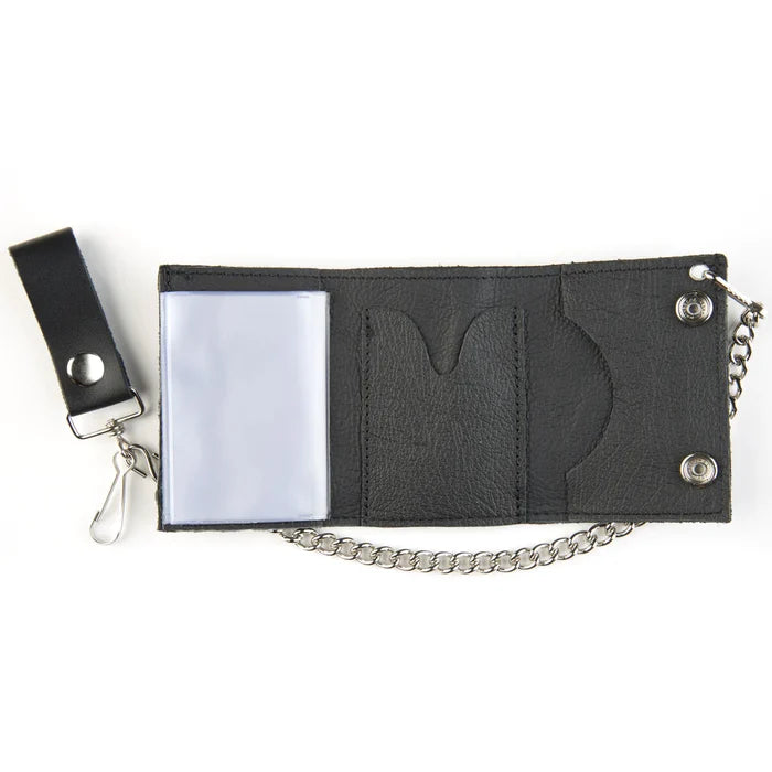 inside of wallet on display