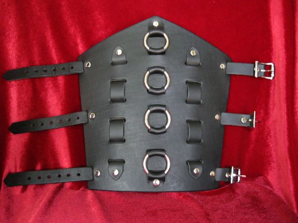 gauntlet open on display