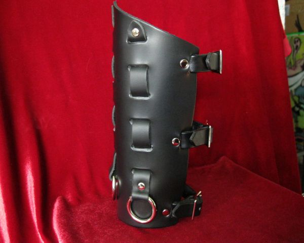 side of gauntlet on display