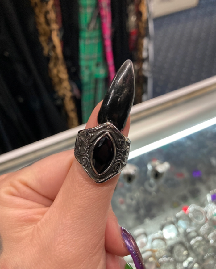model wearing ring