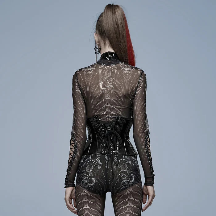model showing back of top