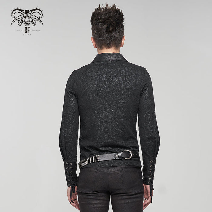 model showing back of shirt