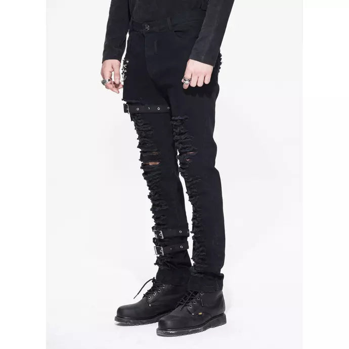 model showing side of pants