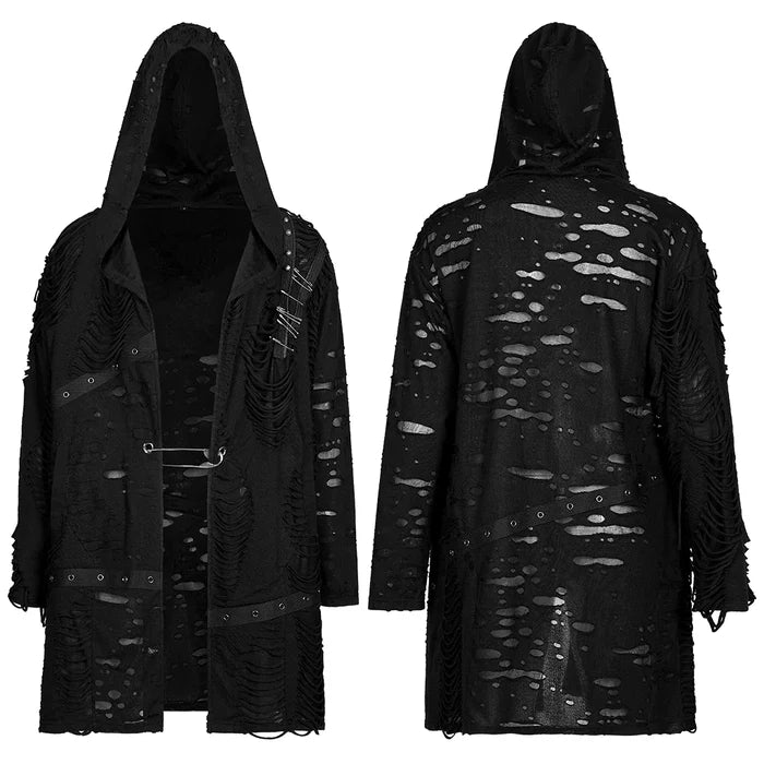 front and back of coat on mannequin