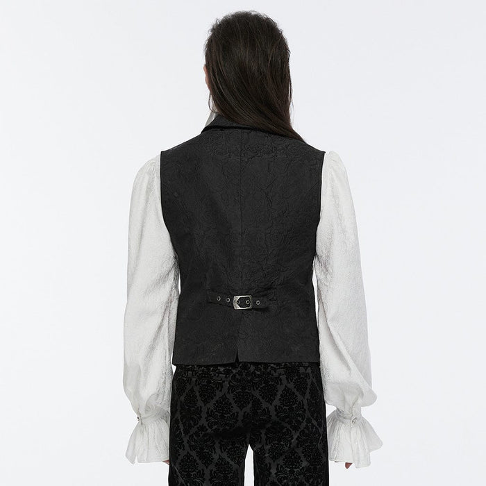 model showing back of vest