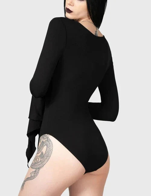 model showing back of bodysuit