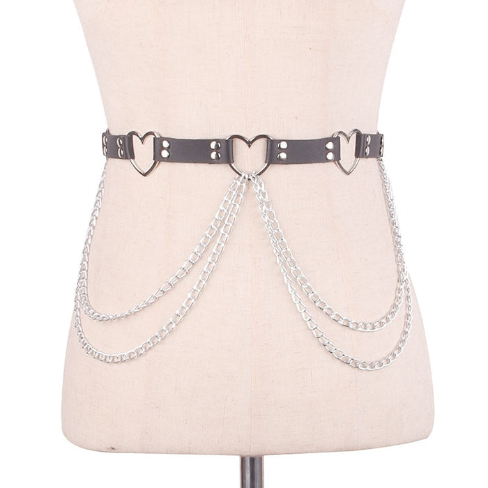 front of belt on mannequin