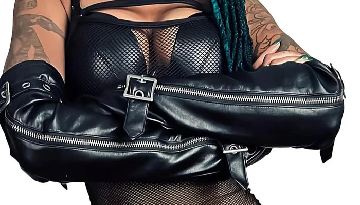 model wearing gloves