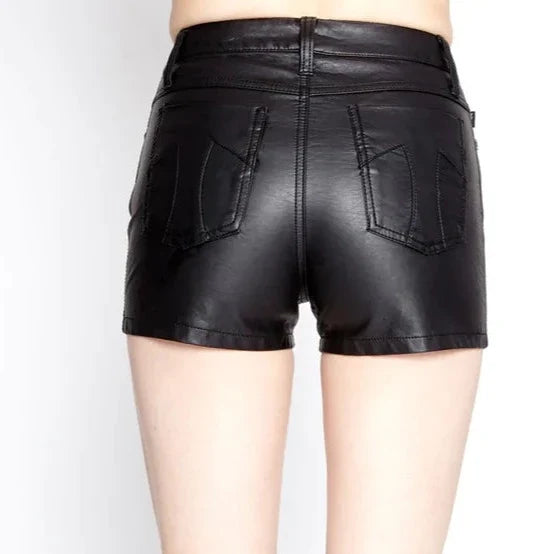 model showing back of shorts