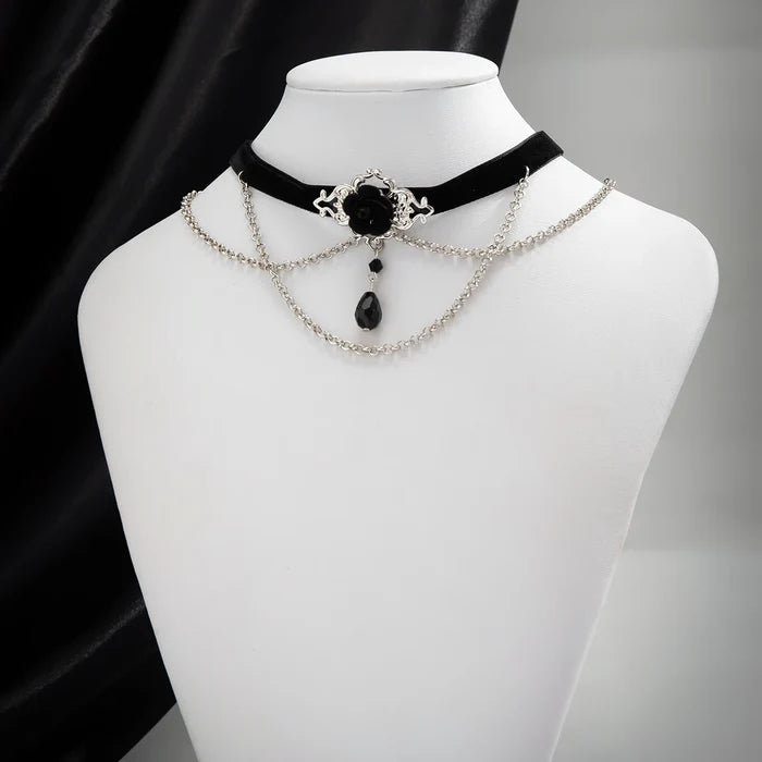 necklace on display