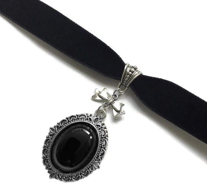 necklace on display