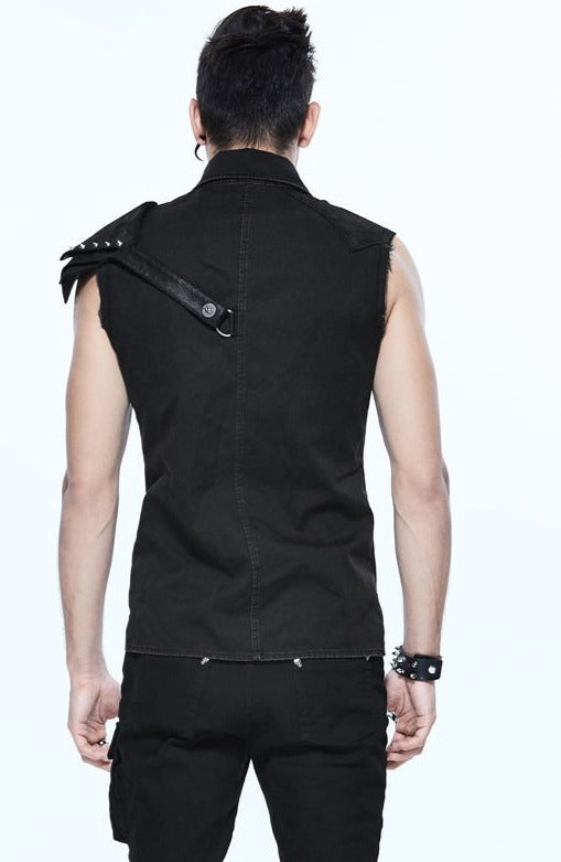 model showing back of vest
